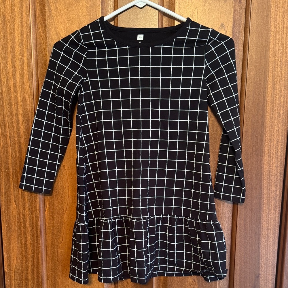 Tea Collection Black and White Grid Dress